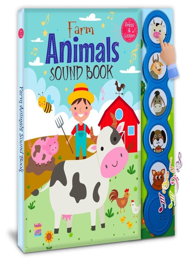 Baby Farm Animals Sound Book | Interactive Board Book with Realistic Animal Sounds | Fun Learning Sound Book for Toddlers and Kids