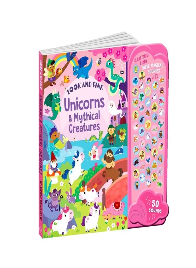 Parragon Kids Sound Book, 50 Unicorns & Mythical Creatures Sounds, Touch and Learn Sounds, Interactive Music Books for Toddlers, Kids Musical Activity Toy with Sounds, Gifting Toys, Ages 0-5 Years