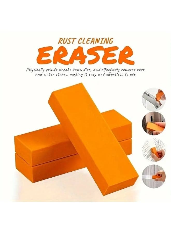 Rust Removal Eraser, Stainless Steel Decontamination Artifact Eraser, Safe Rubber Rust Eraser, Multipurpose Limescale Rust Cleaning Eraser For Bathroom Glass, Kitchen Pots (2 pcs)