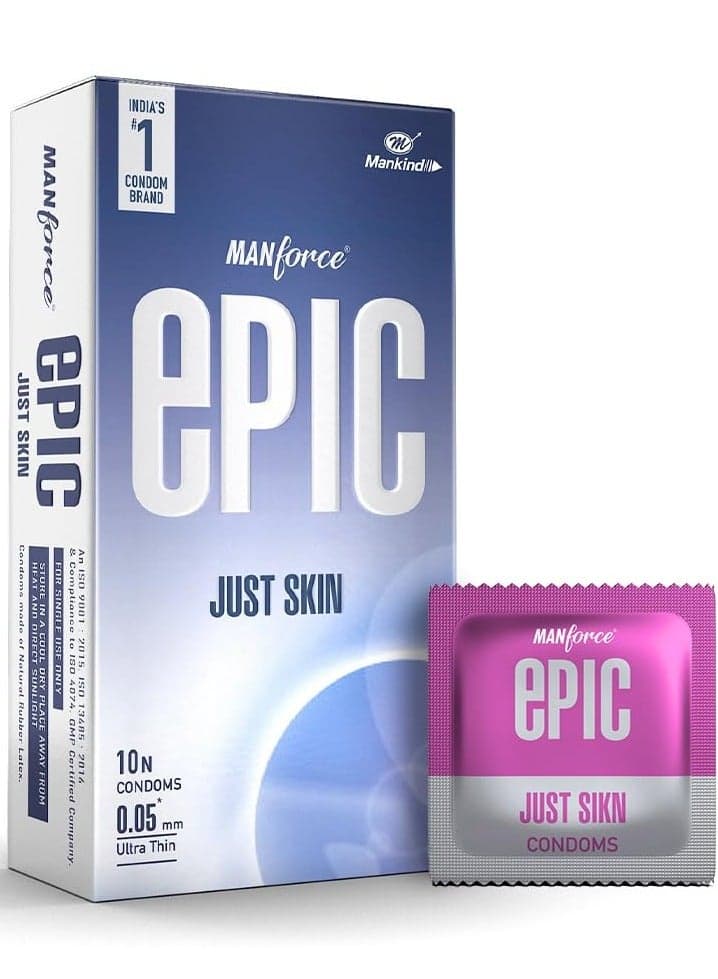 Manforce Epic Just Skin 10N Condoms | 0.05mm Ultra Thin