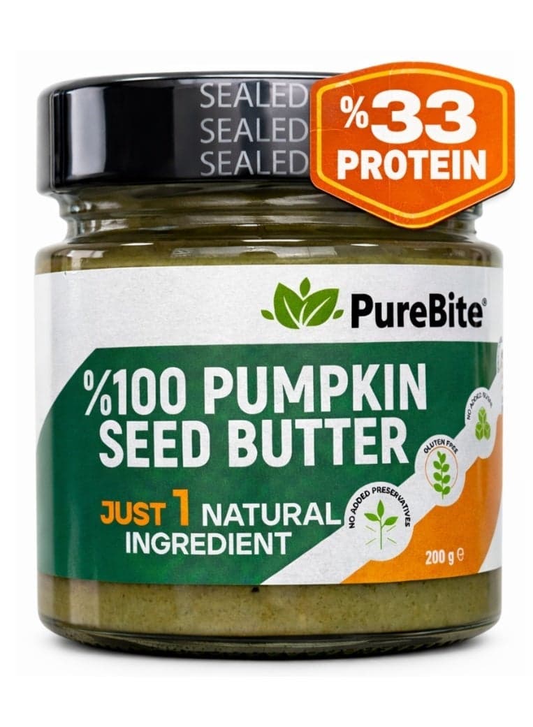 Pure Pumpkin Seed Butter, Sugar Free, Gluten Free, High in Protein-200 gr
