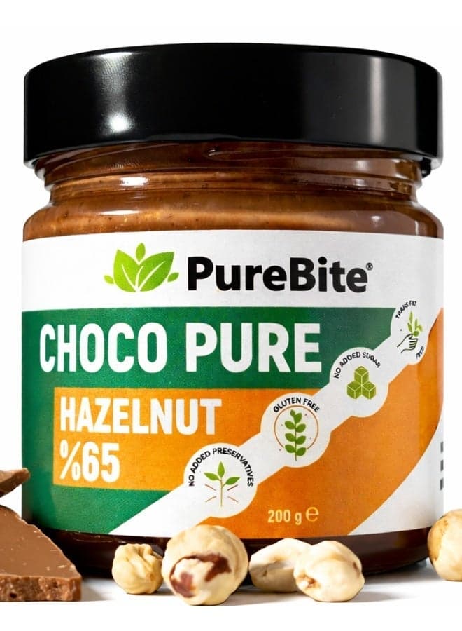 %65 Hazelnut, NO Sugar added, Chocolate Spread-200gr.