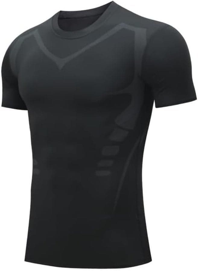 Men's Compression Shirt Short Sleeve Breathable Functional Fitness Compression T-Shirts Running