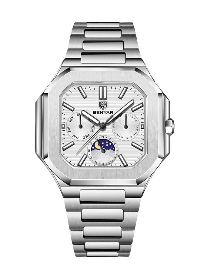 Watches for Men Watch Luxury Stainless Steel Quartz Water Resistant Watch 5221SIWT