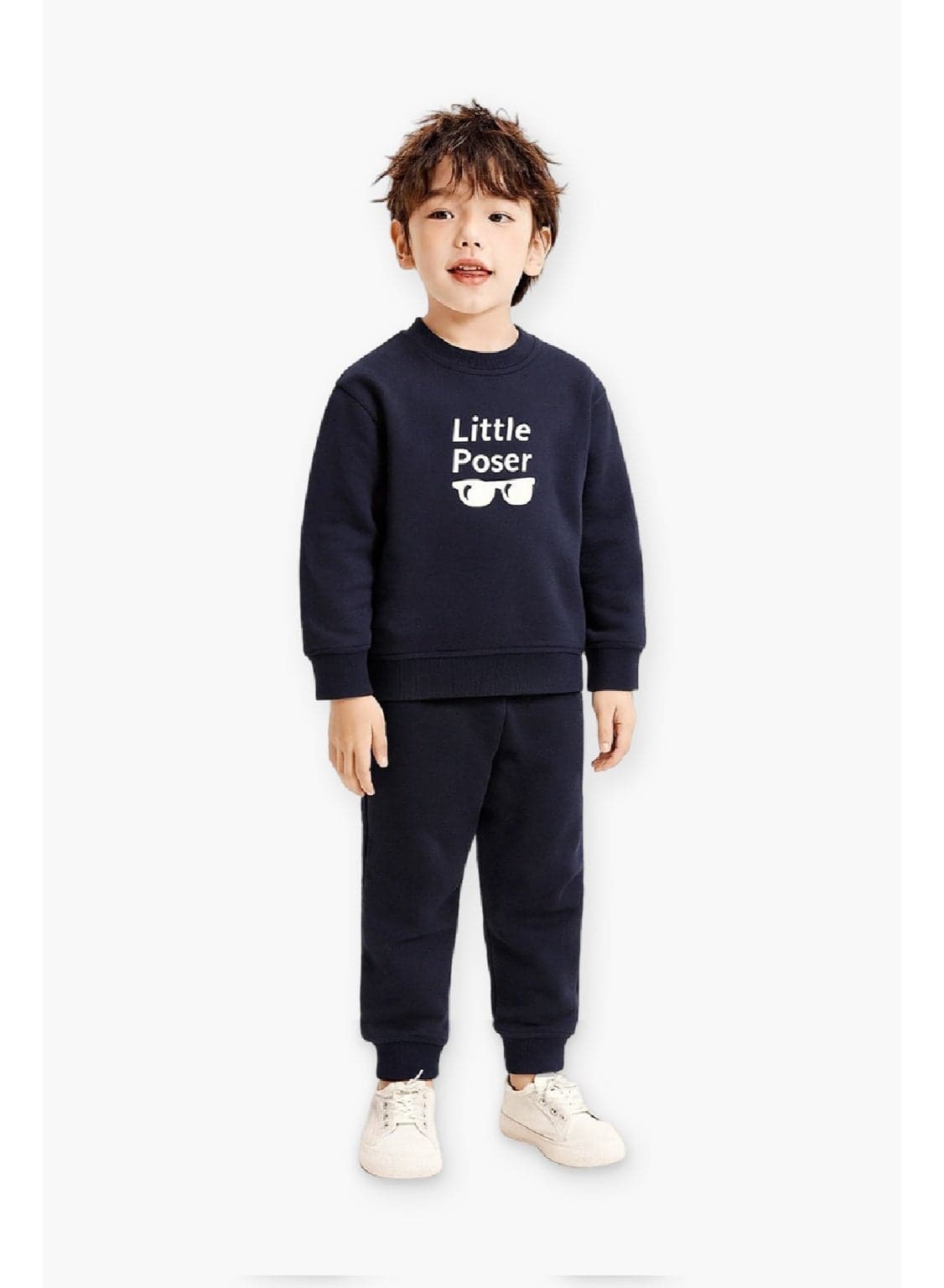Luay Boys Winter Co-ord Set | Organic Cotton Top & Bottom | SoftCozy Winter Wear | Stylish Outfit ( Navy Blue)