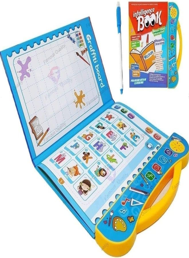 FAMOUS QUALITY Learning Study Interactive Book- Sound And Musicals English Educational Phonetic Learning Book - 3 Year Kid And Above, Blue