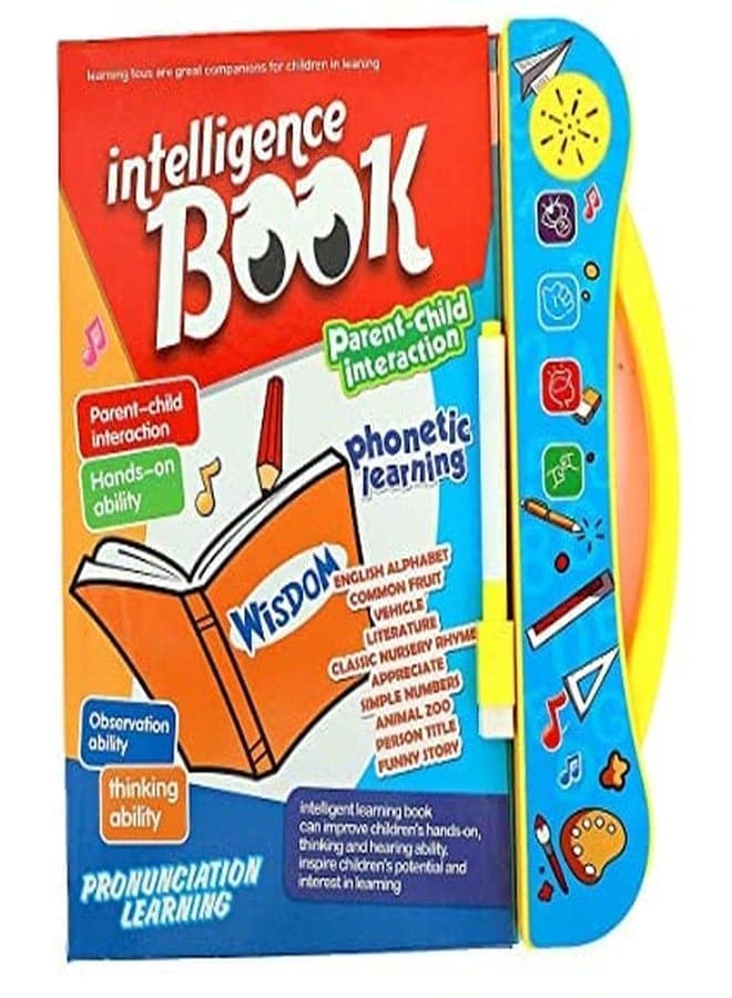 Toy Imagine™ Interactive Sound Book for Kids (Ages 2-7) - Learn Alphabets, Numbers, Shapes & Phonics | Educational Talking Book with Music & Touch Features | Multicolor Learning Toy for Toddlers