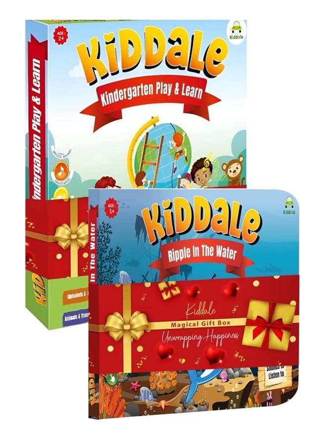 Kiddale Pack Of 2 Musical Sound Books - Play N Learn & Ripple In The Water | Interactive Educational Books For Kids, Multicolor