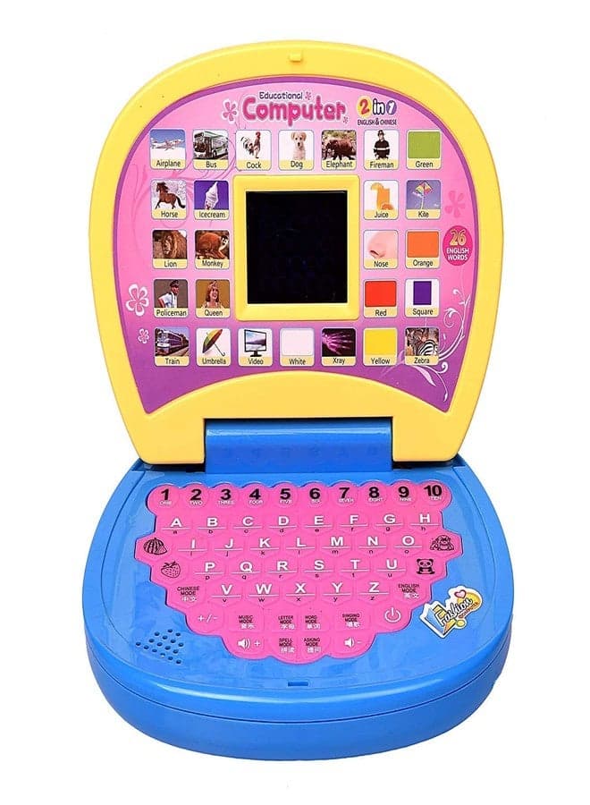 SIZZLER TOYS introduceds Musical Kids LED Laptop Computer with Study Game Toy for Kids /Best Birthday Return Gift. (Colour & Design can be Vary)