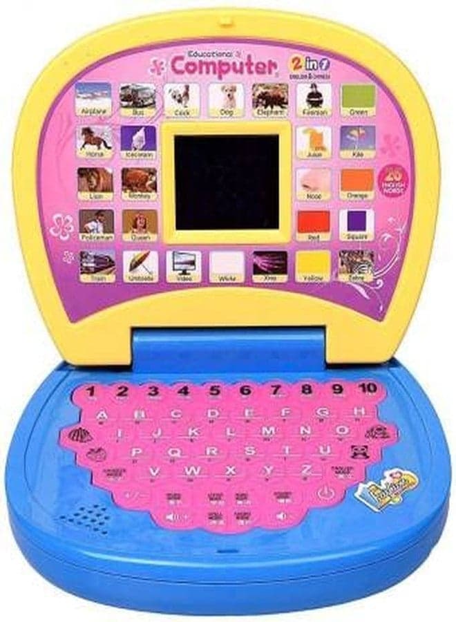 QWICK CLICK Kid Laptop, LED Display with Music, Safe & Portable Laptop Purpose with Various Activities for Boys & Girls (Multicolor)