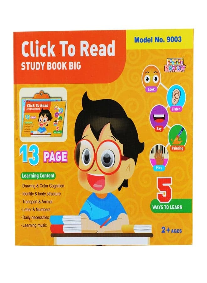 Braintastic Click to Read Interactive Learning Book for Kids | Talking Study Book with Sound Buttons | Early Education Toy for Toddlers & Preschoolers (3+ Years)