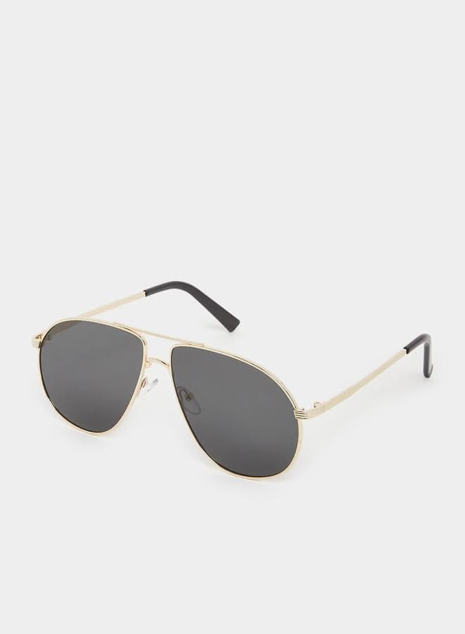 Black Aviator Sunglasses