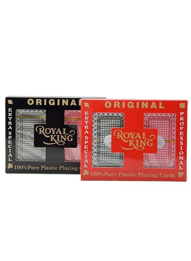 Royal PG005-4 Non- Toxic Washable, All Plastic Playing Cards - Twin Pack