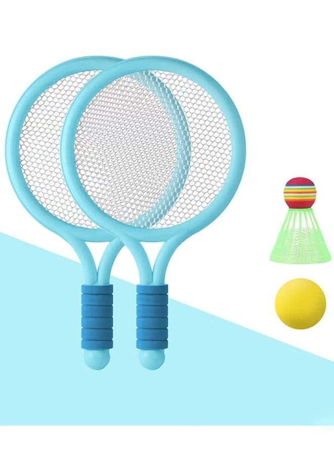 Kids Tennis Racket,Badminton Rackets,2 Player Tennis Racquet Set-2 Racquets,1 Tennis Ball And 1 Badminton,40cm Plastic Shuttlecocks Sports Set For Boys Girls Outdoor Indoor Play