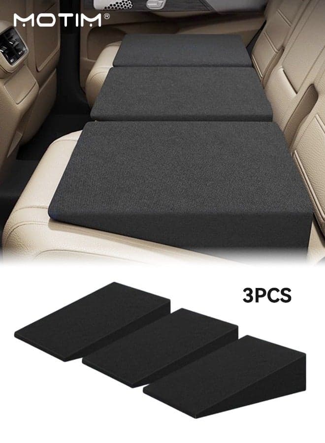 3PC/Set, Car Seat Cushion Sleeping Pad for Rear Seat, Car Sleeping Mattress Bed Cushion, Leveling Cushion Sleeping Non-slip, Portable, Sleeping Essential for Vehicle Seats, Car Accessory