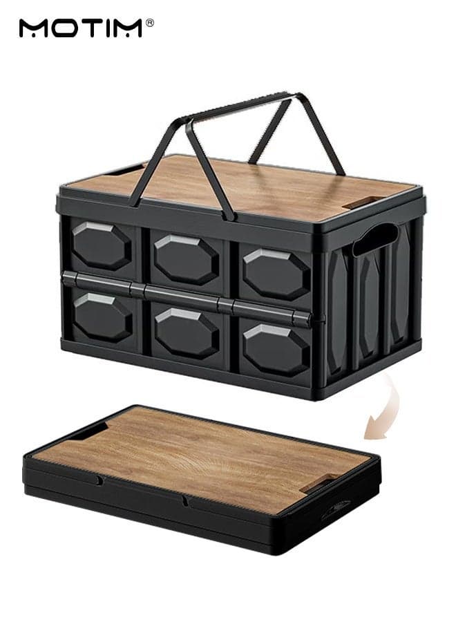 Car Trunk Organizer 53*35*28cm, Collapsible Car Storage Box, Foldable Car Boot Organizer with Large Capacity for Car Storage SUV Sedan & Daily Use