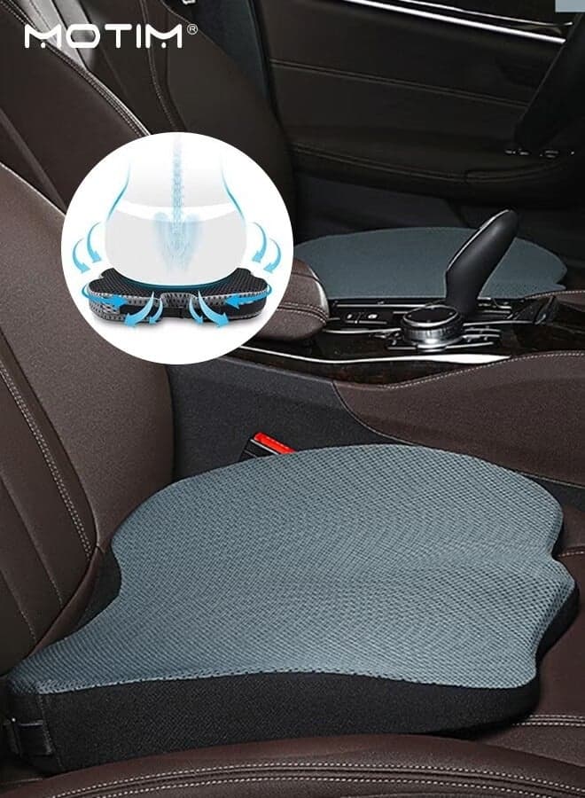 Car Seat Cushion for Driver, Memory Foam Wedge Shape Car Seat Pad, Car Seat Cushion to Improve Driving View, Relief Tailbone and Hip Tire, Healthy Posture, Office Chair, Car Seat, Travel, Driving