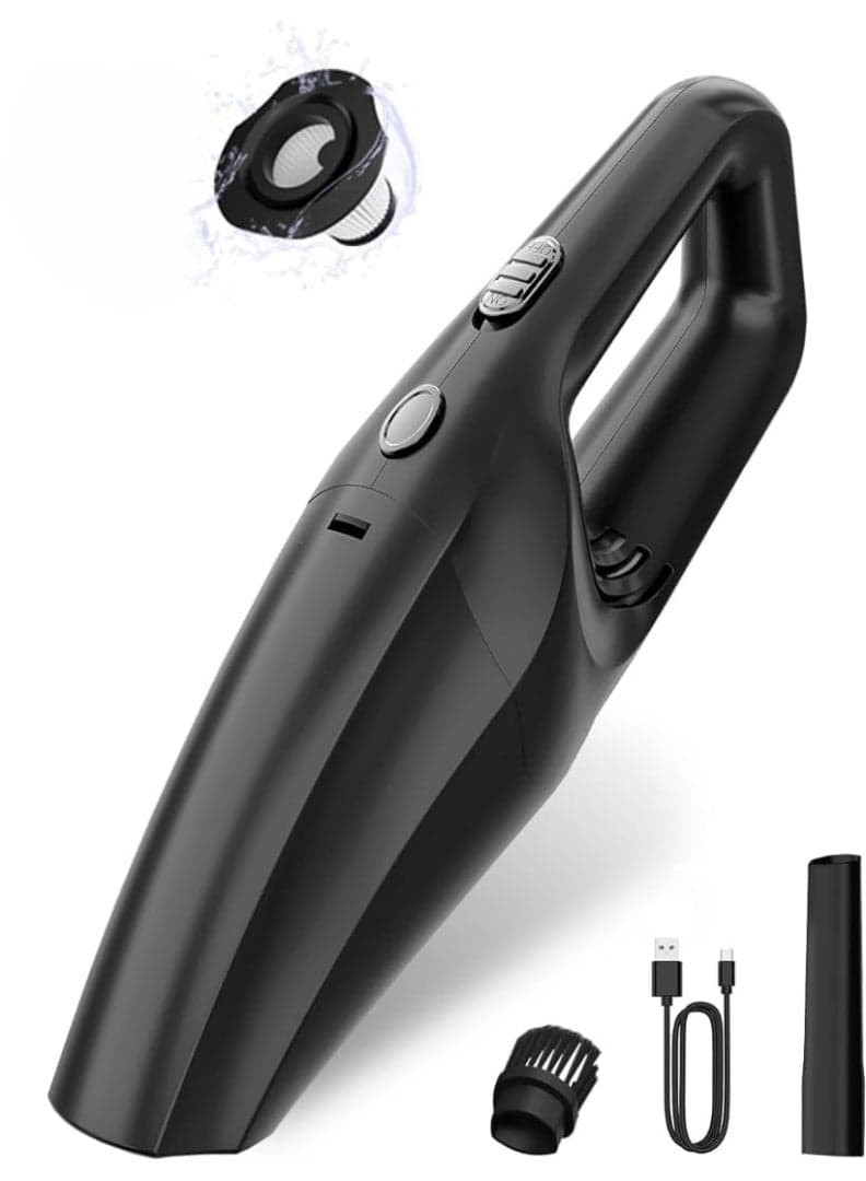 Handheld Vacuum Cordless, Car Vacuums Powerful with Rechargeable Battery, Portable Hand Held Vacuum Cordless with Washable HEPA Filter, Mini Vacuums Kit for Men and Women