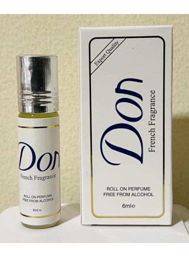 Don French Fragrance Roll-On Perfume 6ml Alcohol Free