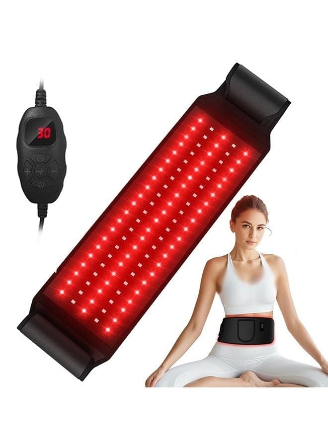 Light Therapy Belt, Infrared Light Therapy Wrap Red Light Therapy Device for Body with Timer for Back Shoulder Waist Muscle Pain Relief for Women Men