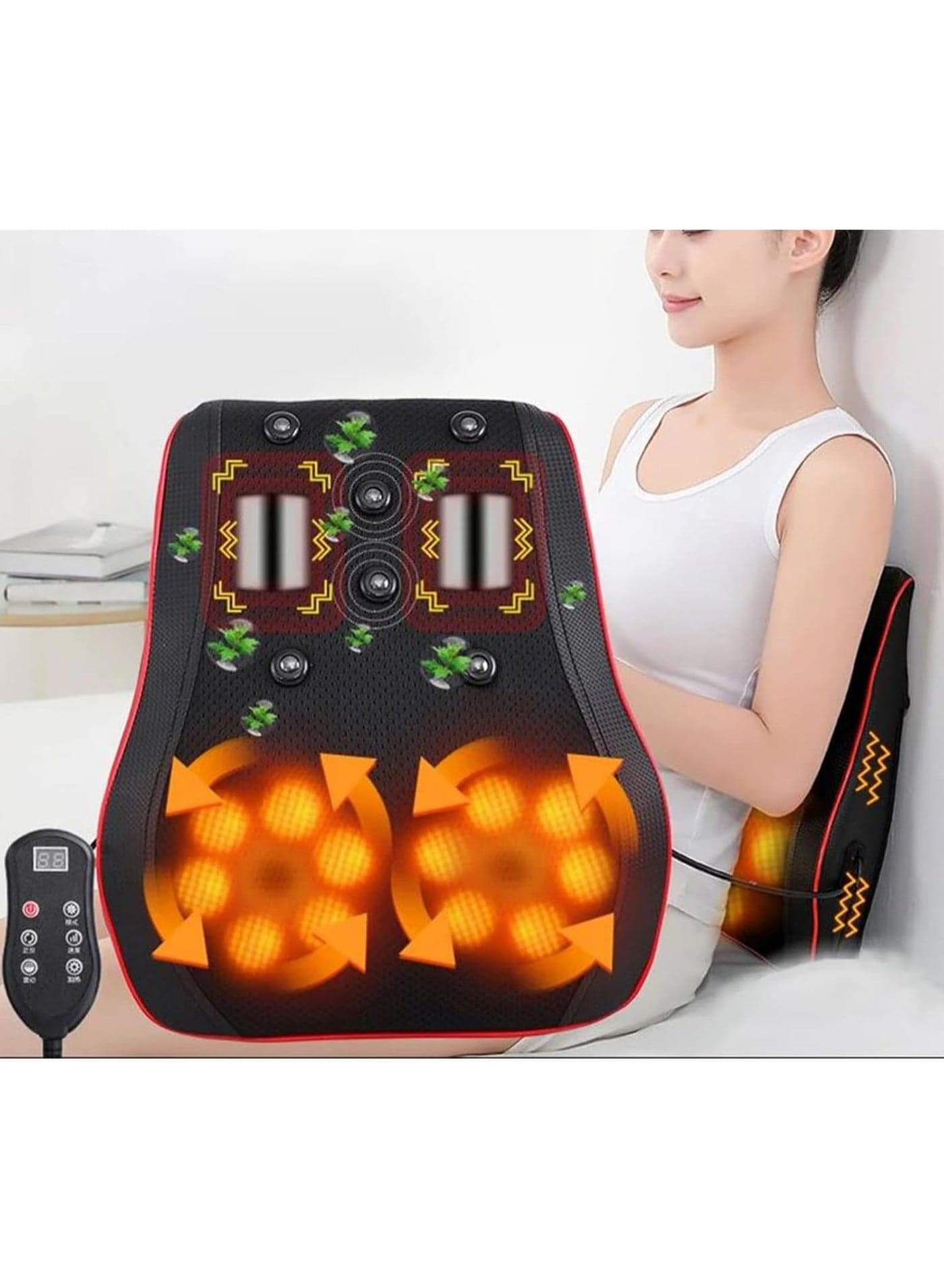 Back & Neck Massager Cervical Spine Pillow Lumbar Massage For Muscle Pain Relief, Chairs and Cars Cushion
