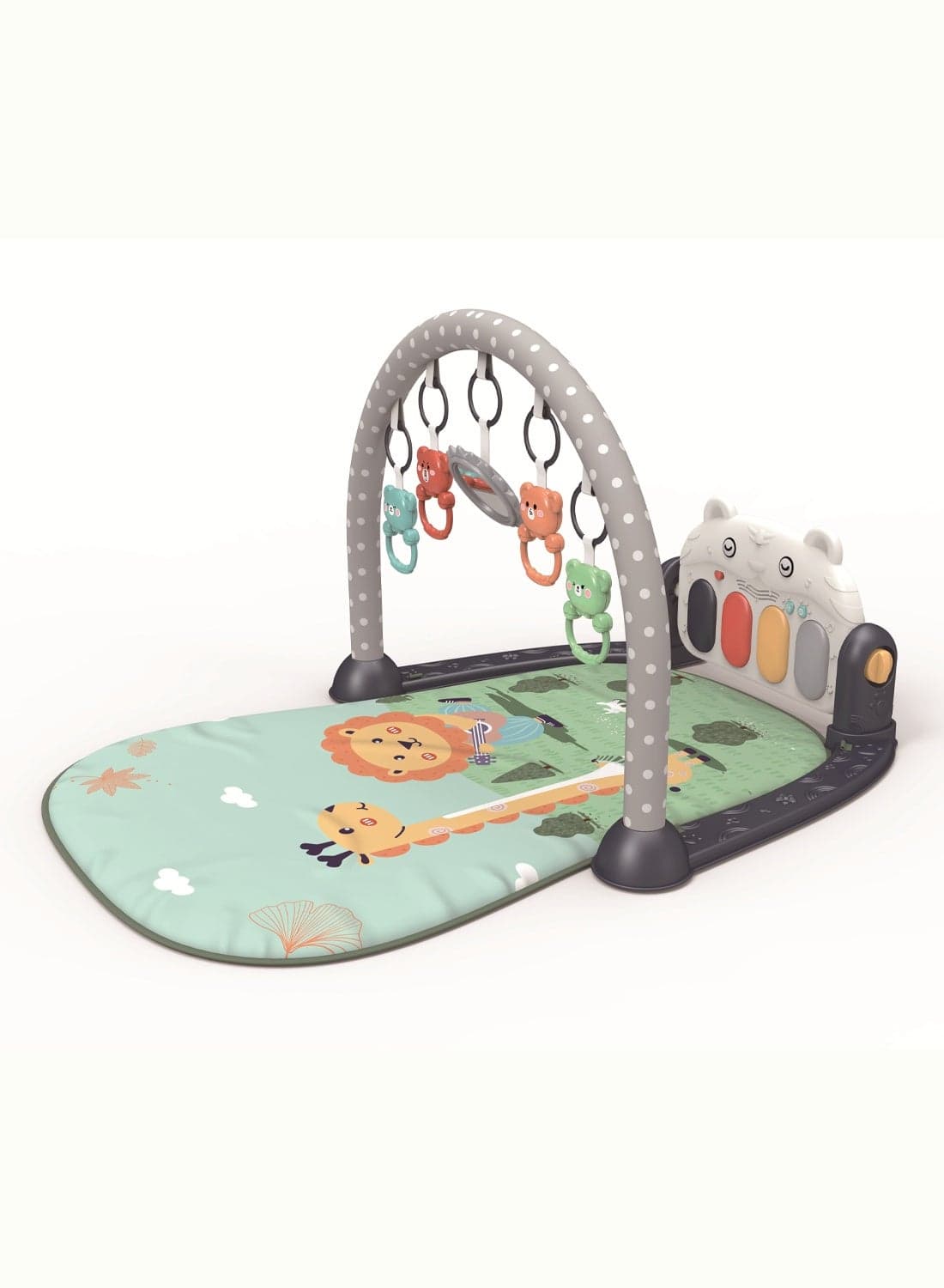 Baby Gyms Play Mats Non Toxic Musical Piano Play Indoor Mat Center With Melodies Rattle For Kids Musical Activity Center Kick Play Piano Gym Tummy Time Padded Mat for Newborn Toddler