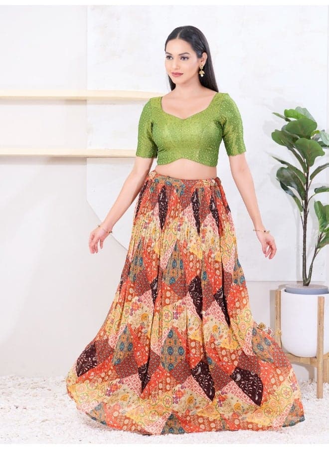Green Padded Blouse for Women