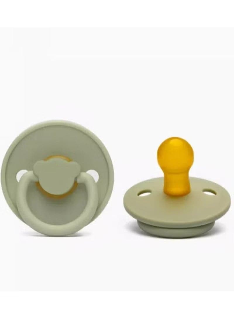 Baby Pacifiers | 1-Pack Soothers | Round Nipple | BPA-Free Natural Latex Food Grade | Super Soft Bite Resistance | Sleep Anti-Flatulence | Baby Teething Toy | Green