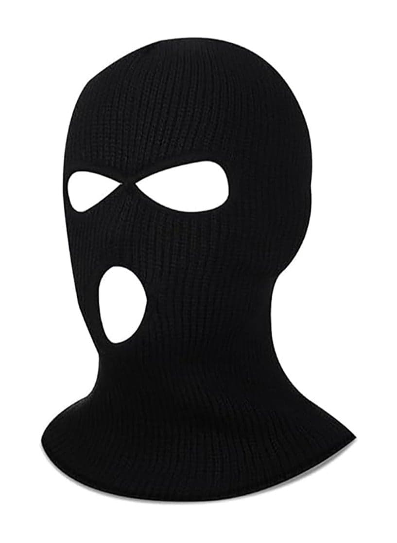 3 Hole Balaclava Full Face Mask Unisex Winter Neck Warm Knitted Balaclava Face Cover for Men Women Outdoor Sport Fishing Skiing One Size Fit All