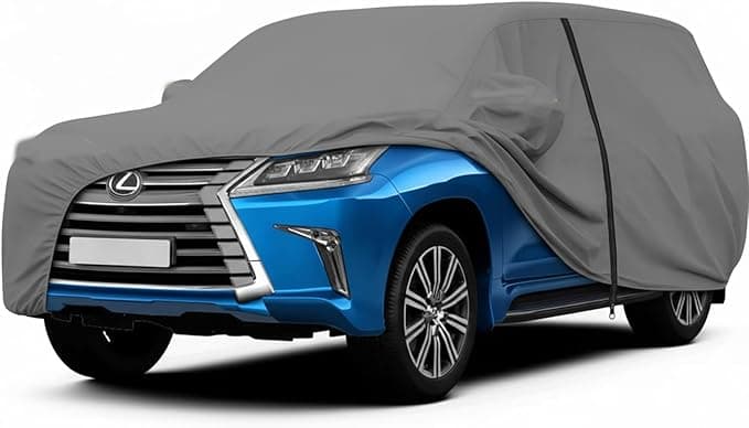 Waterproof Car Cover Replace for 2008-2025 Lexus LX/Toyota Land Cruiser Car Cover, 6 Layers All Weather Car Covers with Zipper Door