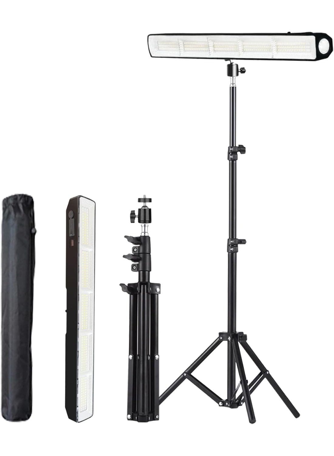 Camping Light, Portable Rechargeable Work Light with Detachable Tripod Stand,8000 Lumen Cordless Light Bar Flashlight for Outdoor Fishing Hiking Adventure Emergency