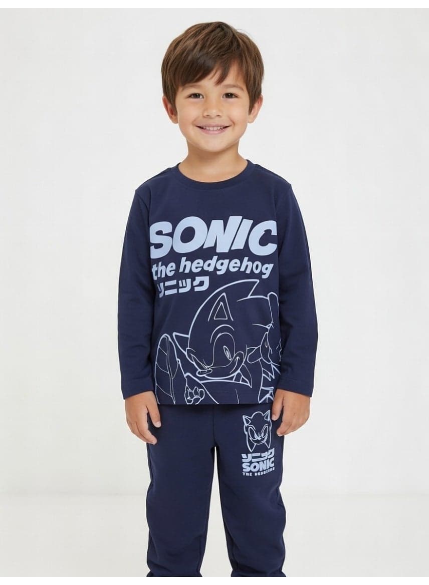 Sonic | Boys Long Sleeve T-Shirt & Pant Set | Navy