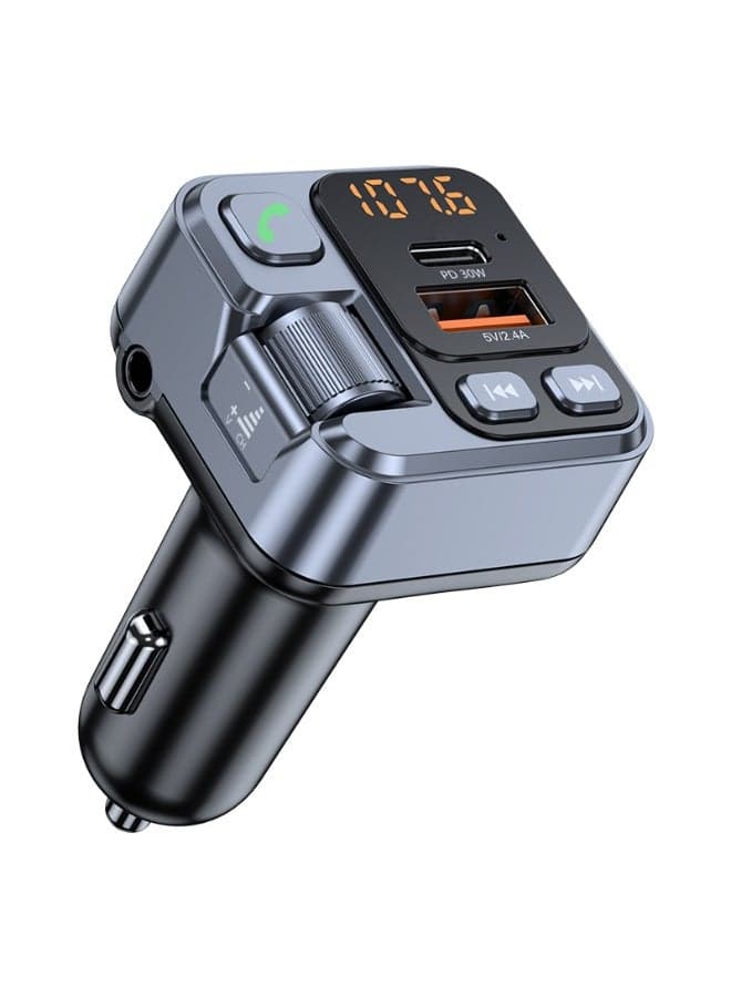 Bluetooth Car Adapter Fast Charger MP3 Player Wireless FM Transmitter Car Kit Accessories Black