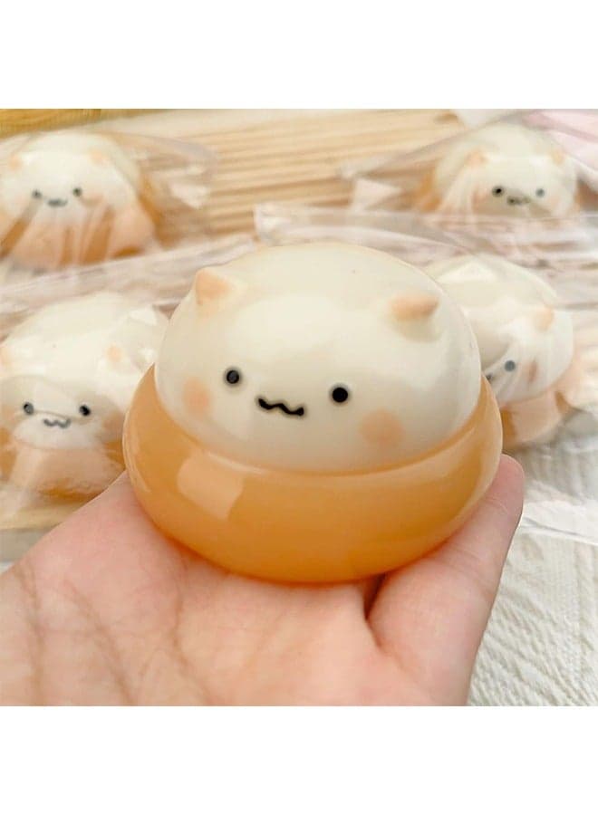 Squishy Toys, Valentines Cat Paw Cute Kawaii Squeeze Toys, Sticky Squishy Fidget Toys Silicone Squeeze Toy for Stress Relief,Cute Soft Toys (Chestnut Puppy)