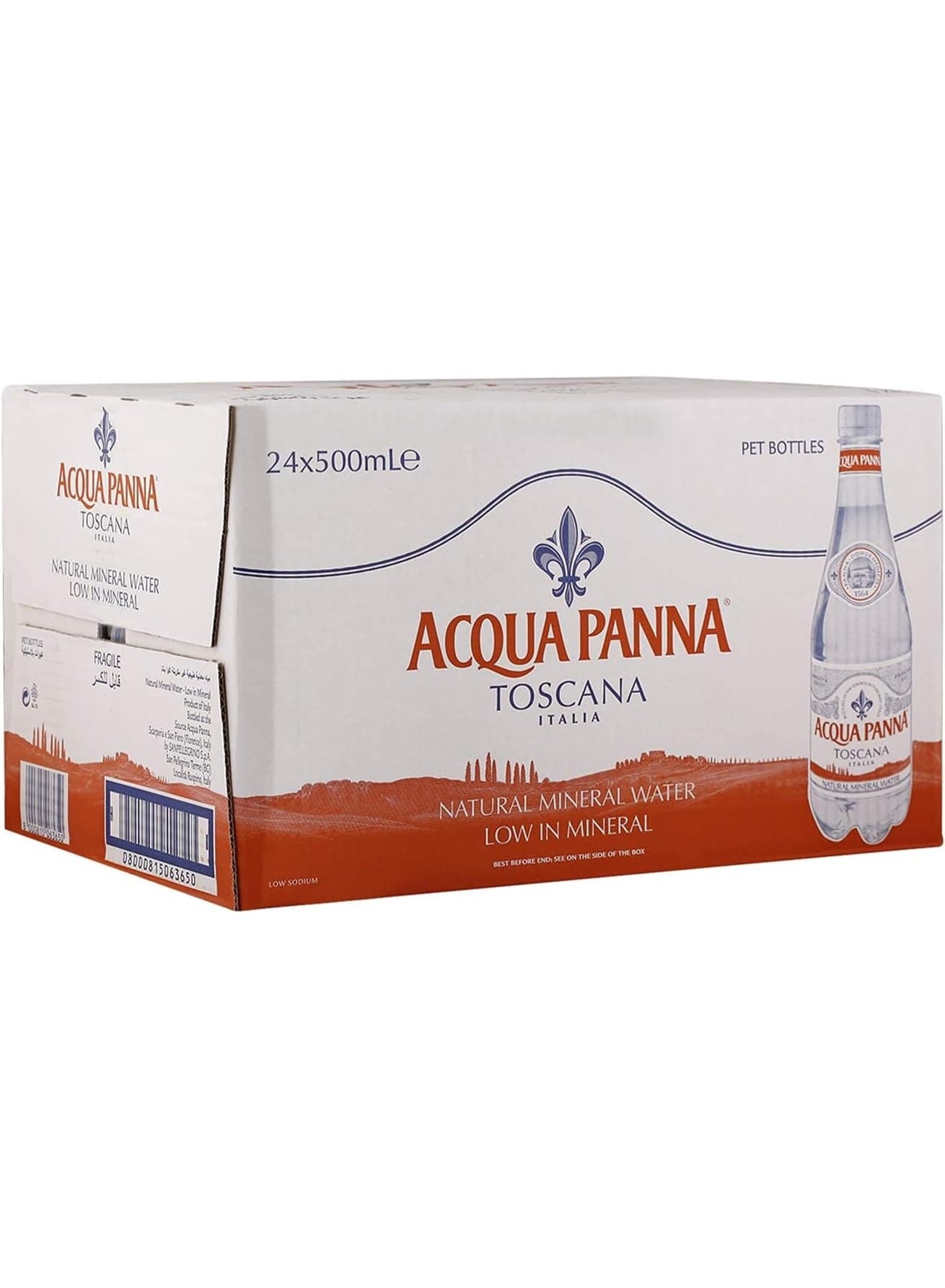 Acqua Panna Natural Mineral Water - 500 ml (Pack of 24)