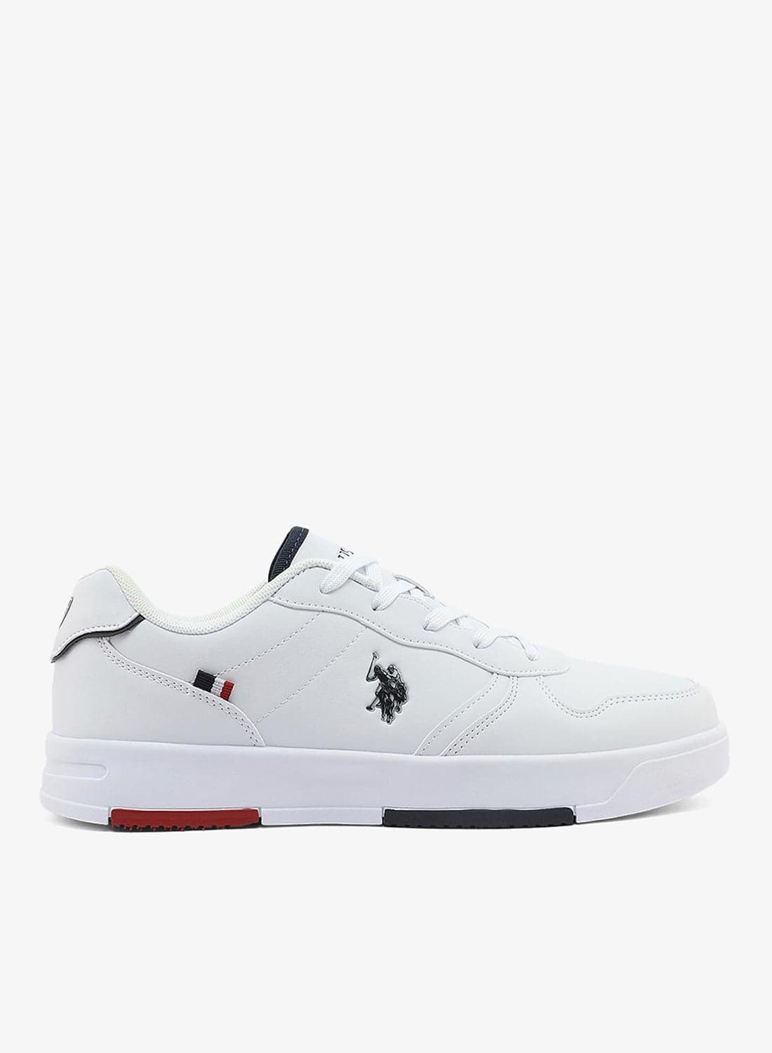 Men's White Stylish Low-Top Casual Sneakers - Durable Lace-Up Design with Comfort Cushioned Sole for Everyday Active Wear