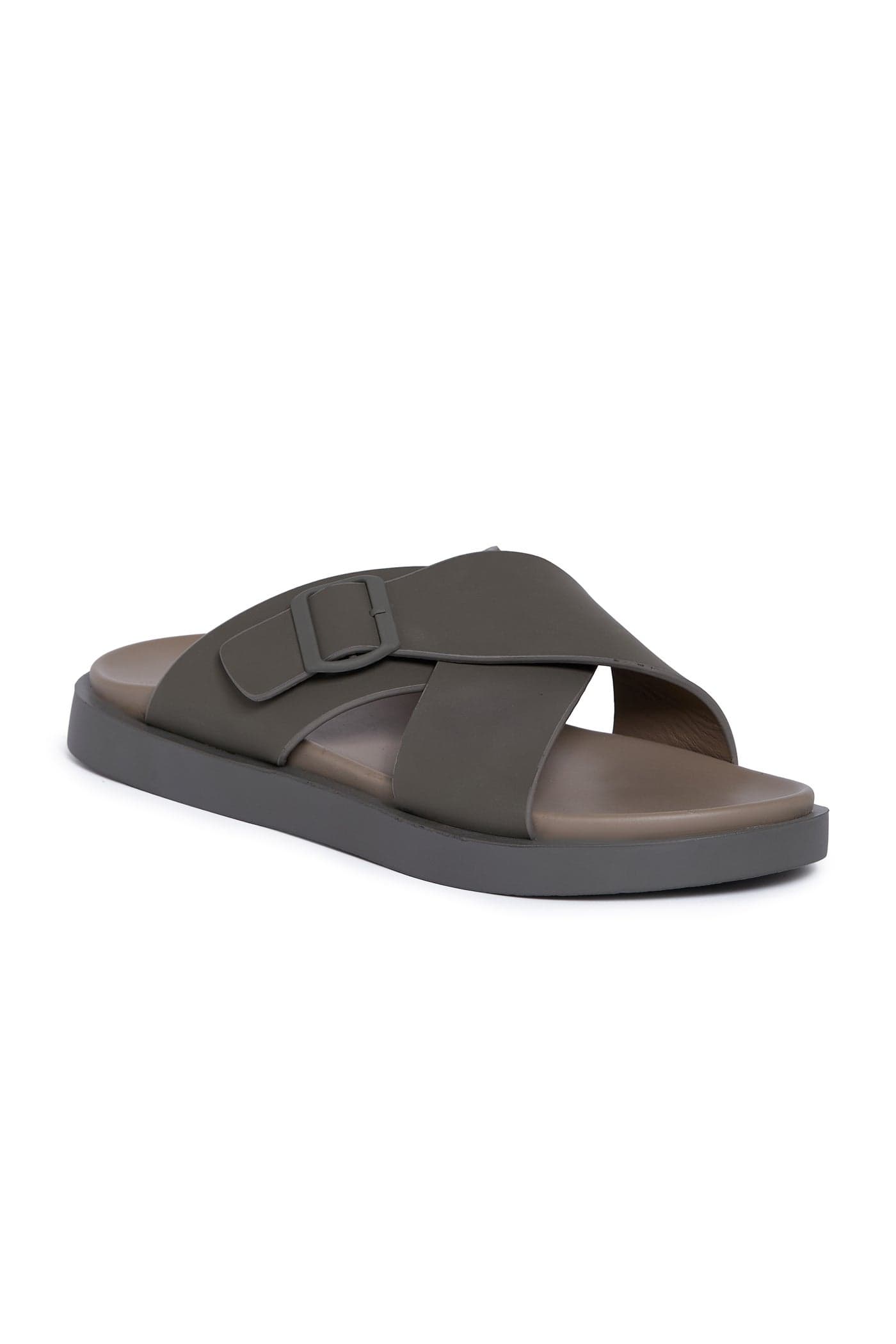 Geoomnii Men’s Arabic Sandals – Comfortable Casual Leather Slide Sandals for Everyday Wear