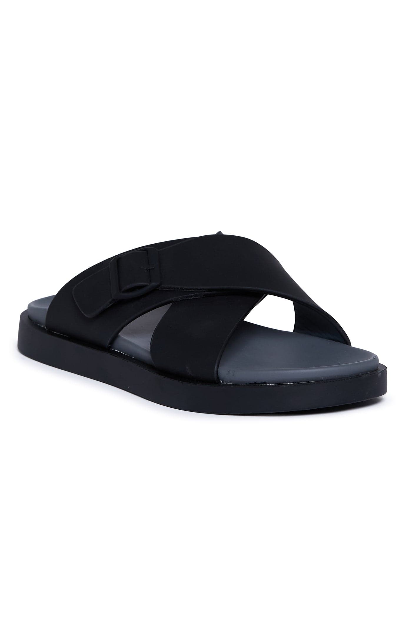 Geoomnii Men’s Arabic Sandals – Comfortable Casual Leather Slide Sandals for Everyday Wear