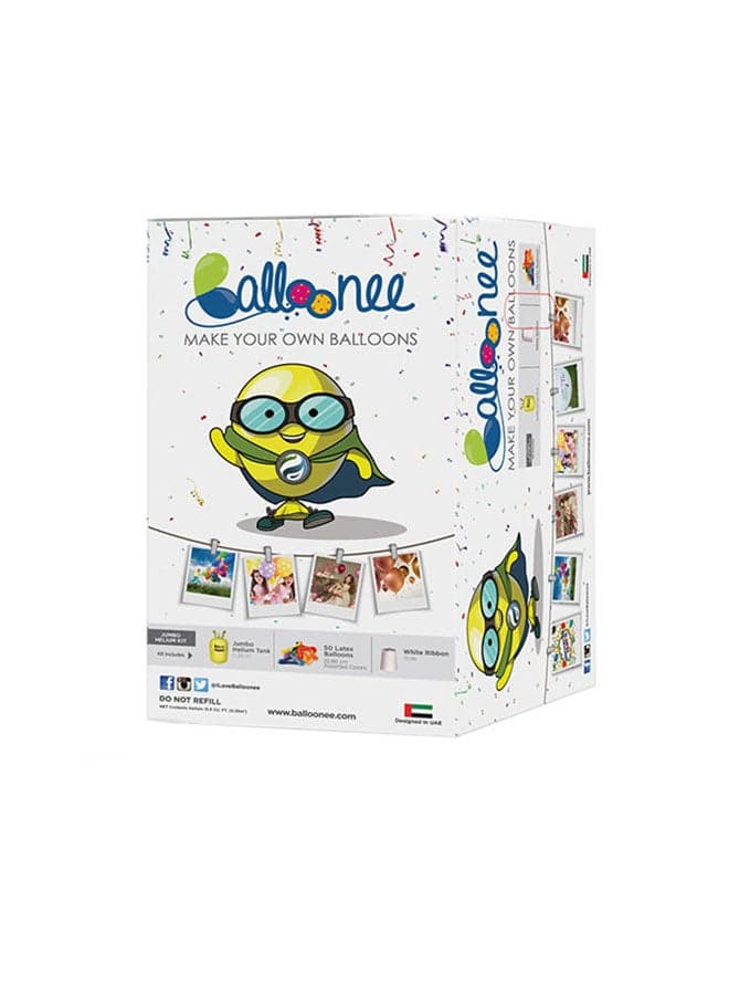 Jumbo Disposable Helium Party Kit - (50 Balloons)