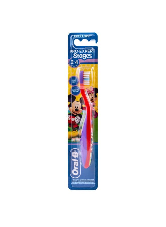 Baby Stages 2 Disney Mickey Mouse Manual Extra Soft Toothbrush 2-4 Years