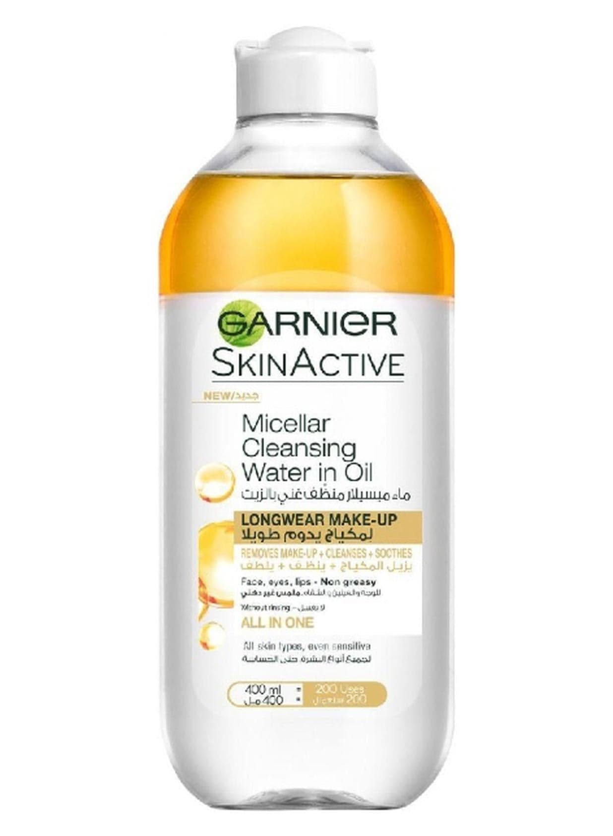 Skin Active Micellar Cleansing Water in Oil, 400ml Clear