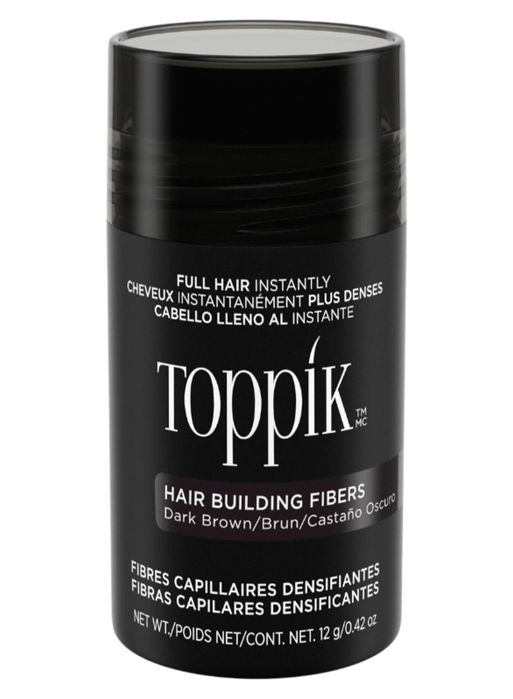 Hair Building Fibers Instant Hair Concealer for Thinning Hair, Hair Fiber for Men & Women, Texture Powder with Natural Keratin, Long-Lasting Hair Color - Dark Brown 12grams