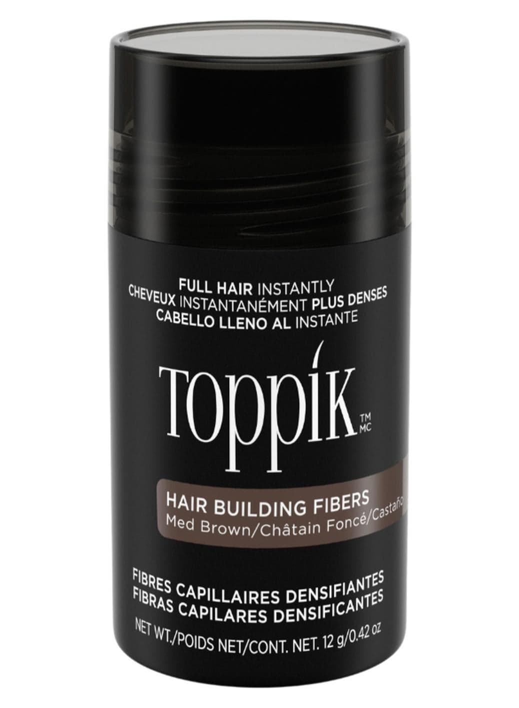 Hair Building Fibers Instant Hair Concealer for Thinning Hair, Hair Fiber for Men & Women, Texture Powder with Natural Keratin, Long-Lasting Hair Color - Medium Brown 12grams