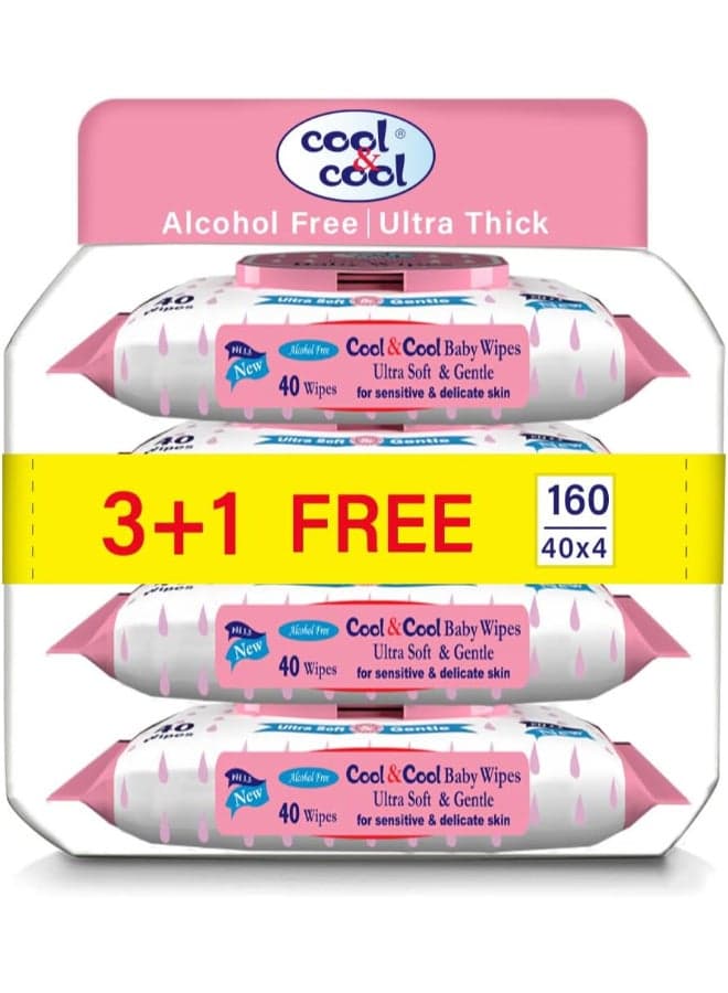 Baby Wipes 40 Sheets Pack Of 4
