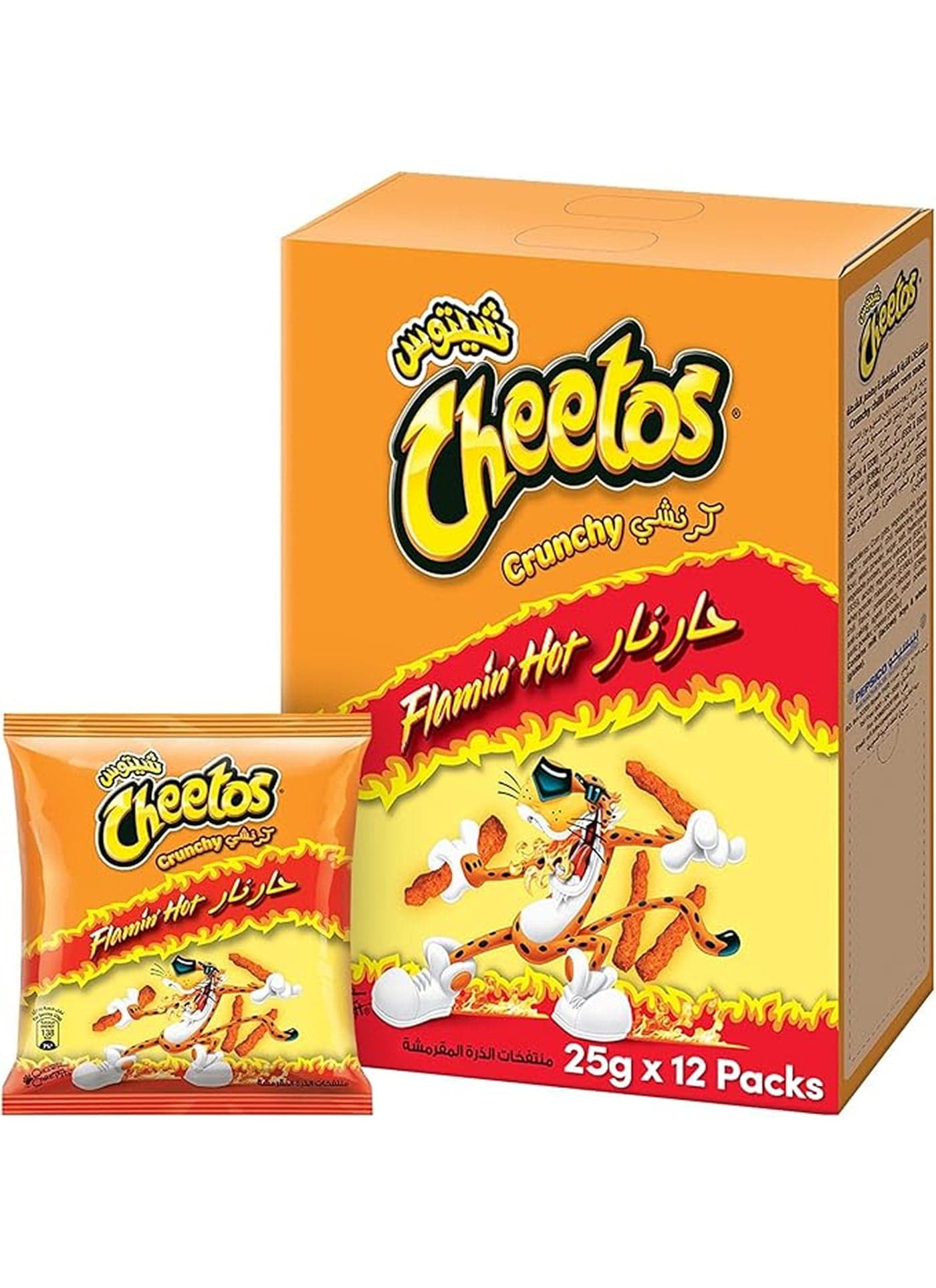 Crunchy Flaming Hot , 25g × 12 Pack of 12