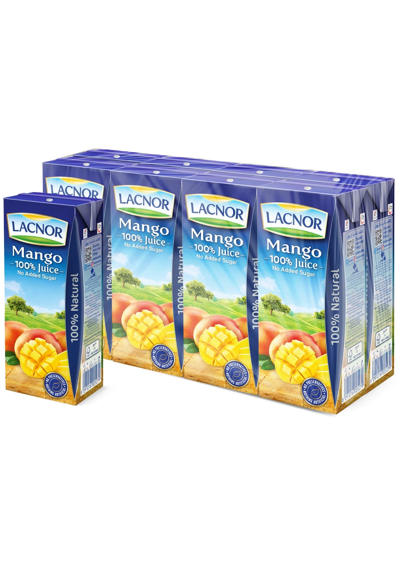 100% Juice, No Added Sugar, Mango 180ml Pack of 8