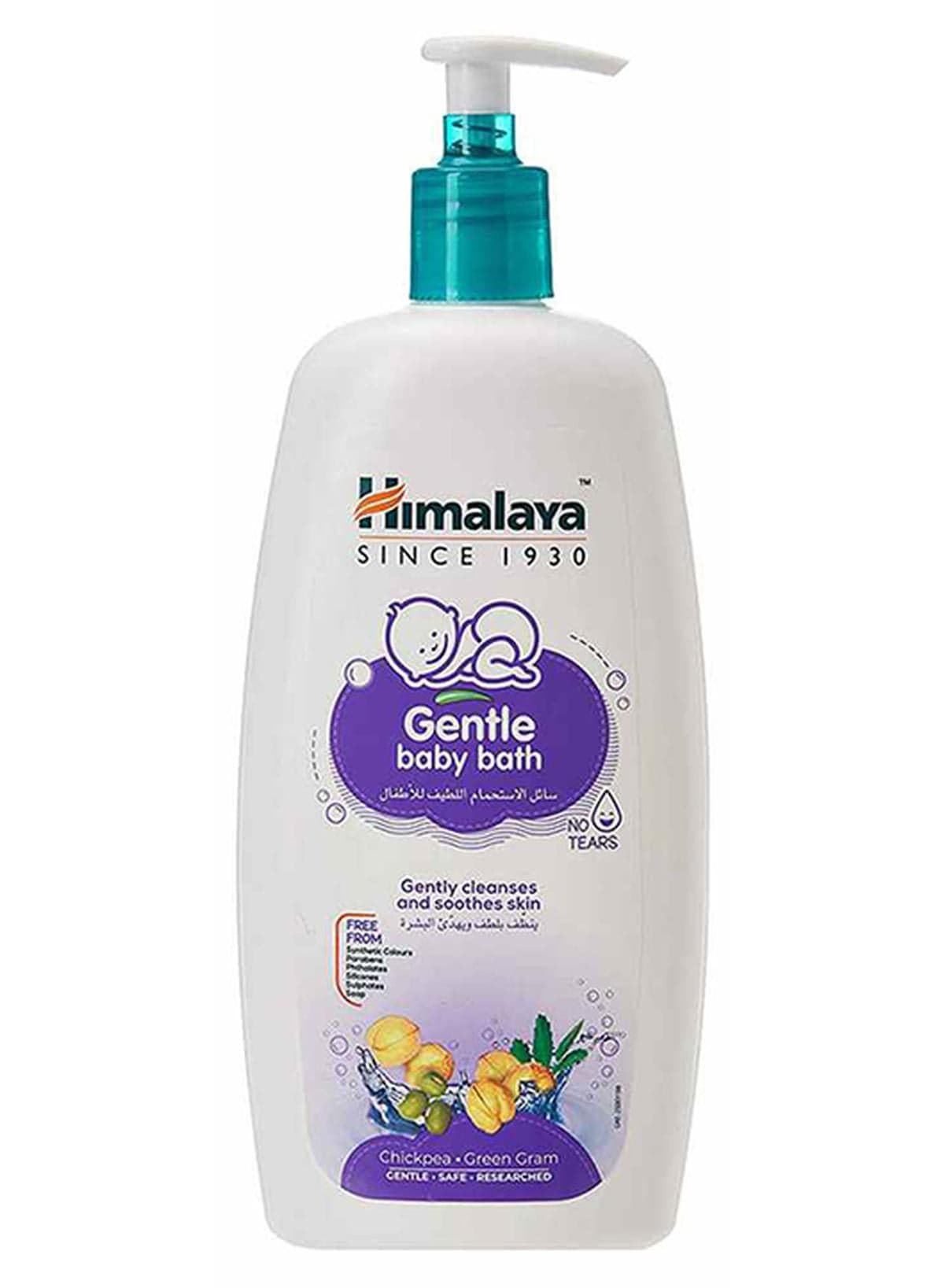 Gentle Baby Bath With Chickpea And Green Gram (With Pump Dispenser), 800Ml