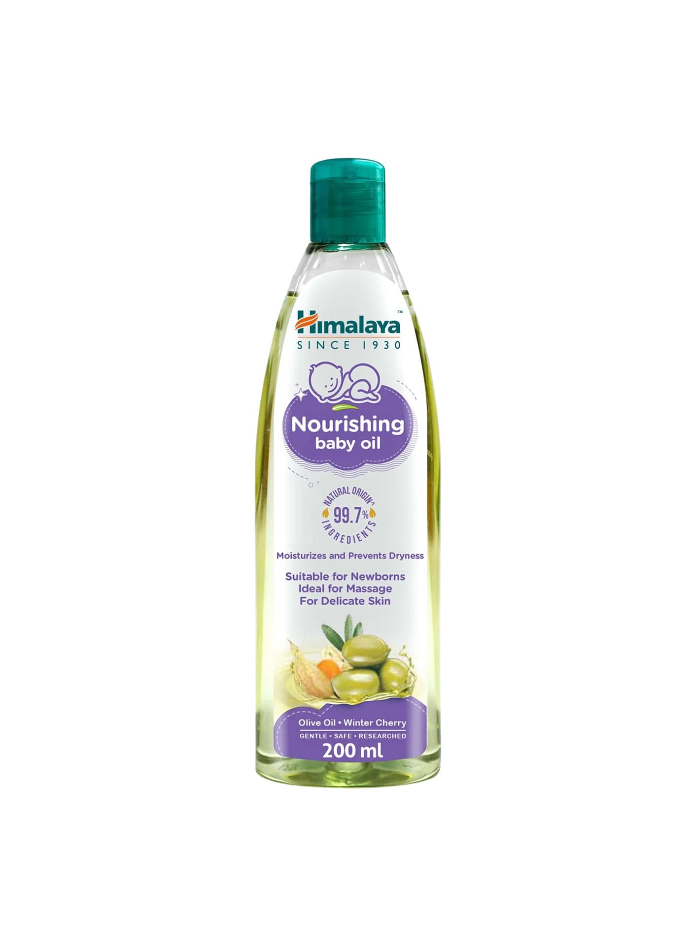 Baby Oil With Olive And Winter Cherry, Nourishes Skin and Prevents Dryness