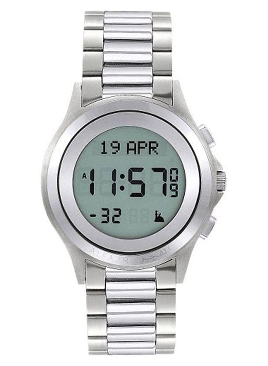 Men's Water Resistant Digital Watch WR02 - 35 mm - Silver