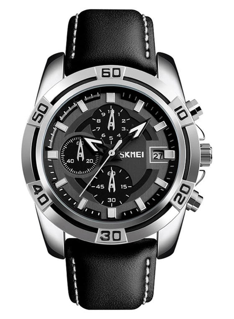 Men's Water Resistant Chronograph Watch 9156h - 47 mm - Black